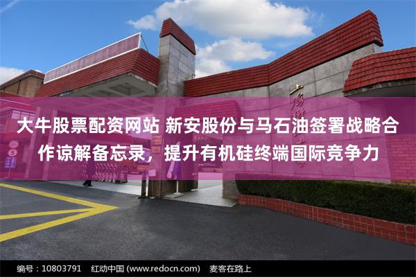 大牛股票配资网站 新安股份与马石油签署战略合作谅解备忘录，提升有机硅终端国际竞争力