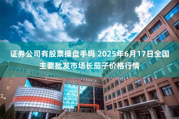 证券公司有股票操盘手吗 2025年6月17日全国主要批发市场长茄子价格行情