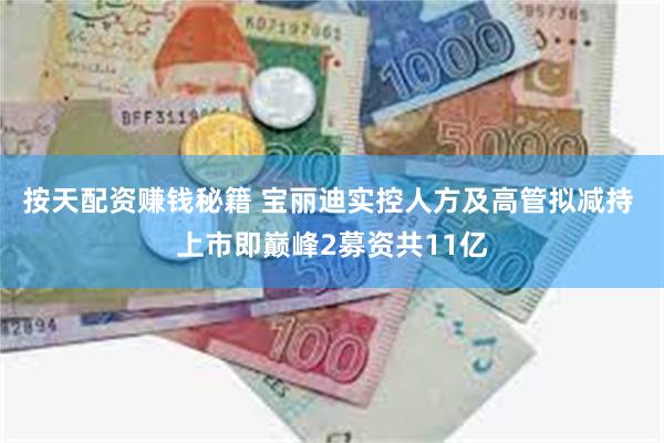 按天配资赚钱秘籍 宝丽迪实控人方及高管拟减持 上市即巅峰2募资共11亿