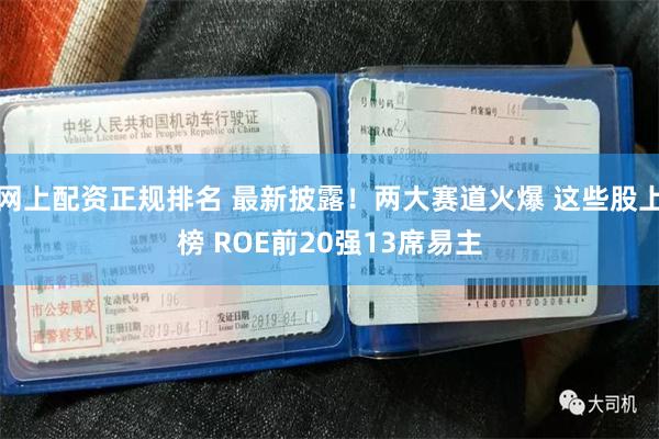 网上配资正规排名 最新披露！两大赛道火爆 这些股上榜 ROE前20强13席易主