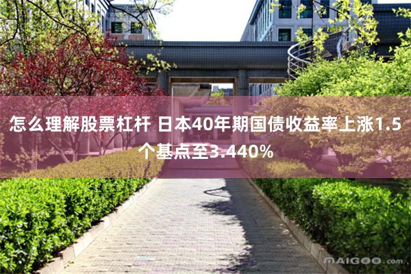 怎么理解股票杠杆 日本40年期国债收益率上涨1.5个基点至3.440%